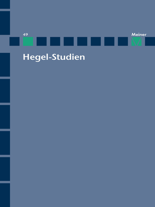 Title details for Hegel-Studien Band 49 by Birgit Sandkaulen - Wait list